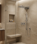 INABOX04 Polished Chrome 3-Way Non-Shared Thermostatic Shower Kit with Dual-Function Aquasheet Rainhead - Aquabrass