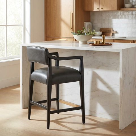 Keagan Charcoal - Counter Chair Sunpan