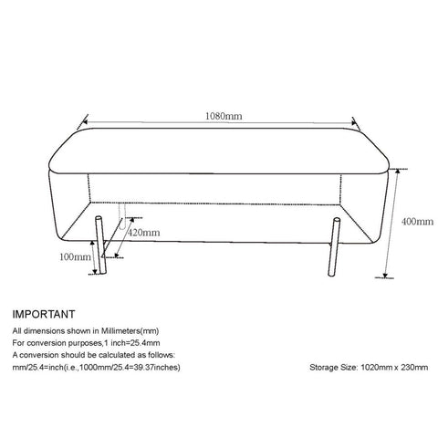 Erzo Grey - Ottoman/Bench WW