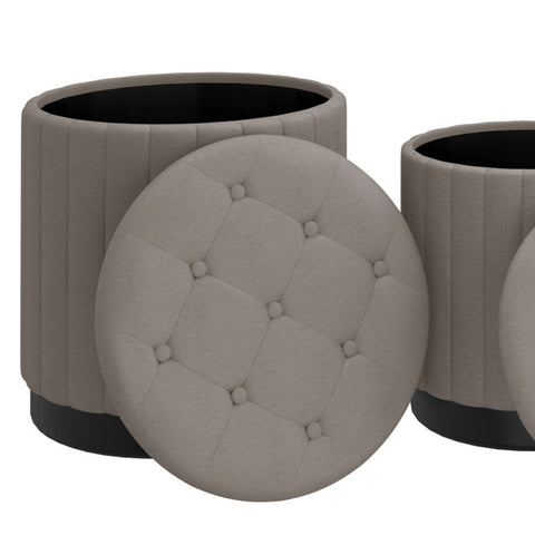 Lexi Grey - Ottoman (Set Of Three) WW