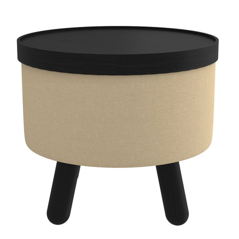 Betsy Beige With Black - Ottoman WW