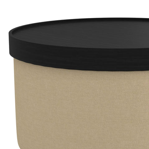 Betsy Beige With Black - Ottoman WW