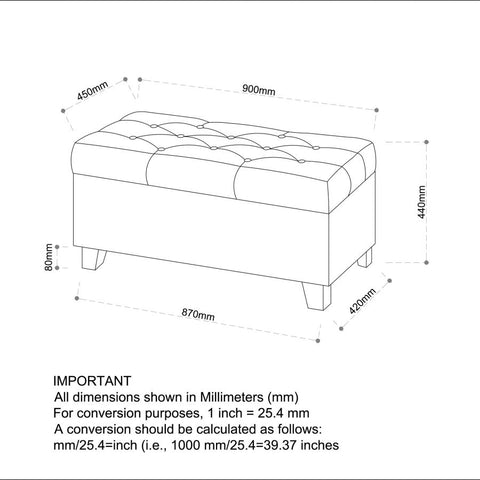 Harper Grey - Ottoman/Bench WW