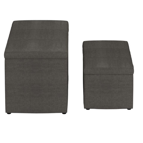 Levi Charcoal - Ottoman/Bench (Set Of Two) WW