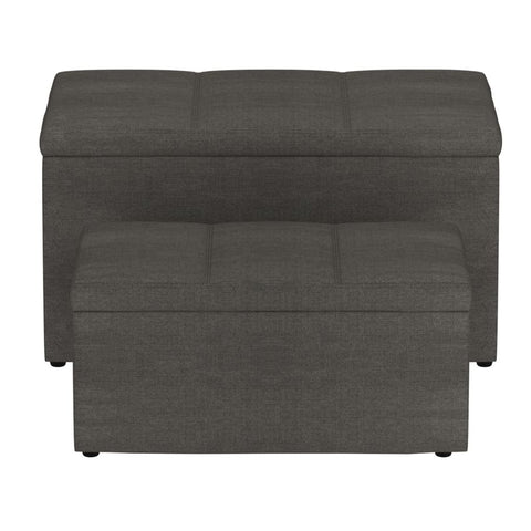 Levi Charcoal - Ottoman/Bench (Set Of Two) WW