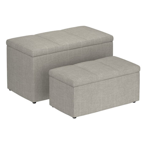 Levi Grey - Ottoman/Bench (Set Of Two) WW