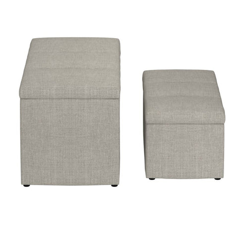 Levi Grey - Ottoman/Bench (Set Of Two) WW