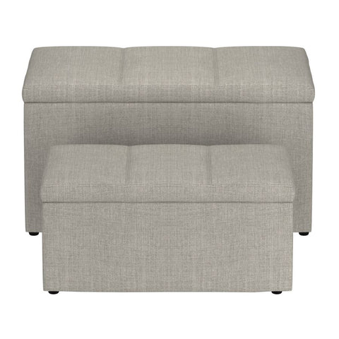 Levi Grey - Ottoman/Bench (Set Of Two) WW