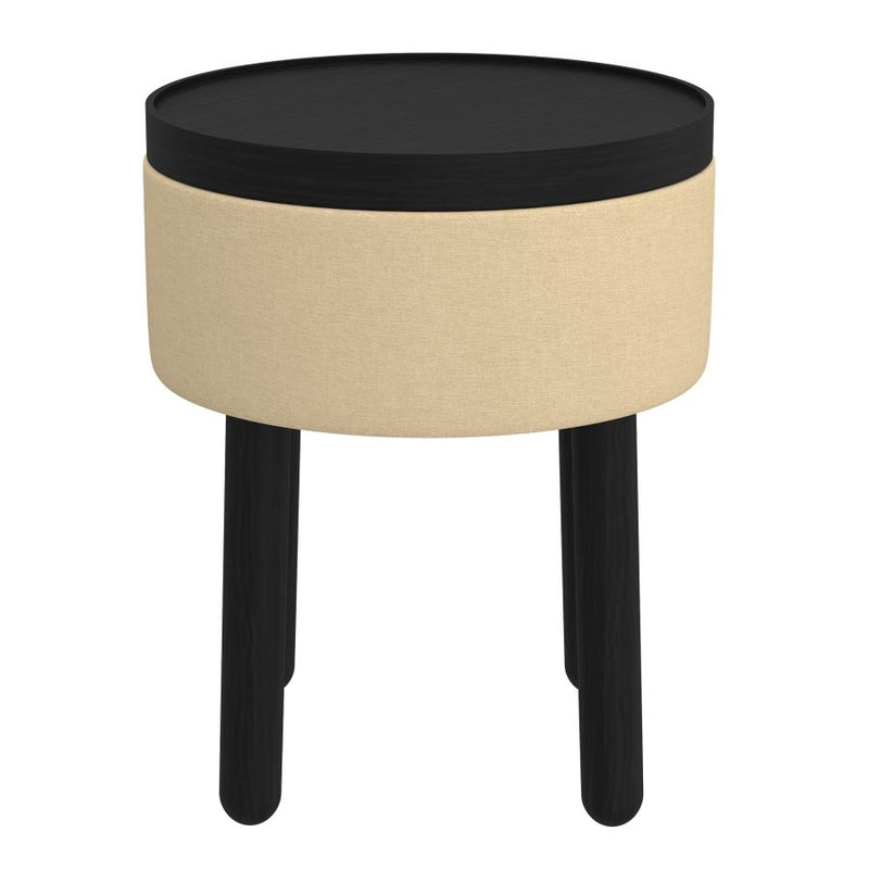 Polly Beige With Black - Ottoman WW