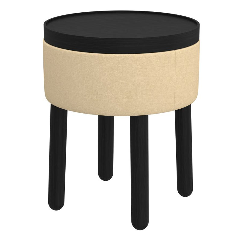 Polly Beige With Black - Ottoman WW