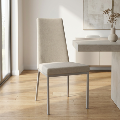 Linea Sleet With Grey Legs - Dining Chair Amisco (Set Of Two)