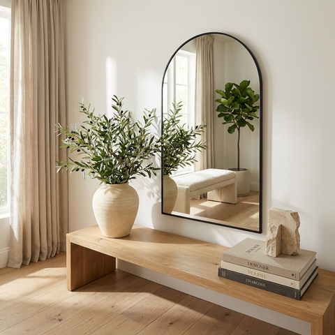 modern arch wall mirror