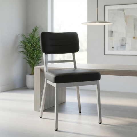 Phoebe Ink With Grey Legs - Dining Chair Amisco (Set Of Two)