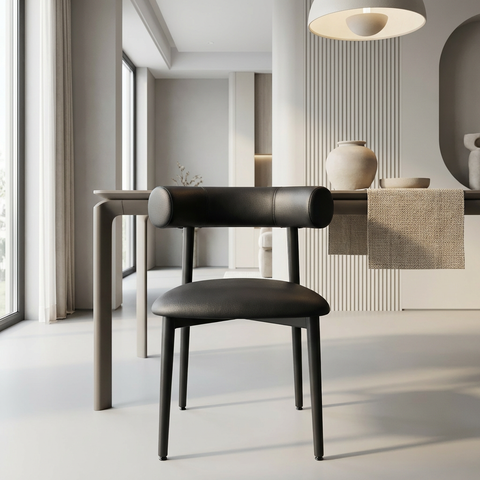 Barbara Ink With Black Legs - Dining Chair Amisco (Set Of Two)