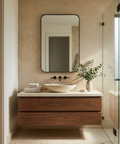 modern black wall mirror