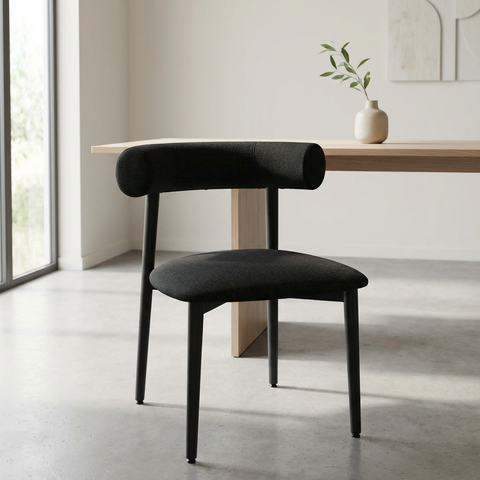 Barbara Versailles With Black Legs - Dining Chair Amisco (Set Of Two)