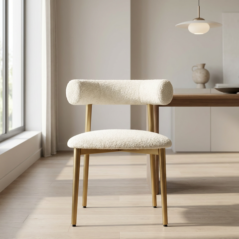 Barbara Whisper With Gold Legs - Dining Chair Amisco (Set Of Two)