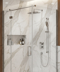 INABOX01 Polished Chrome 2-Way Non-Shared Thermostatic Shower Kit with 14" x 8" Rectangular Rainhead - Aquabrass