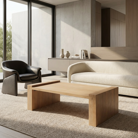 Wesson Light Brown - Coffee Table Mercana
