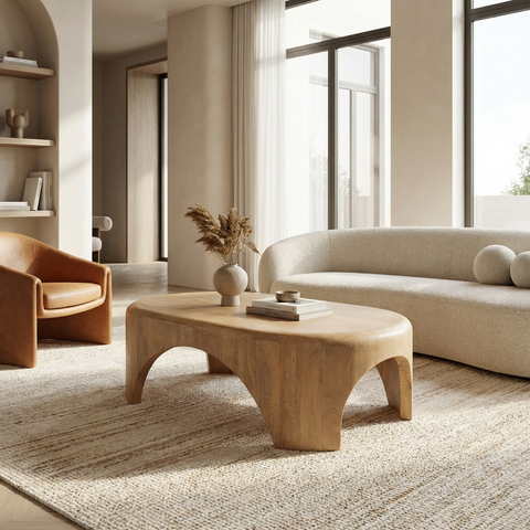 Shima Light Brown - Coffee Table Mercana