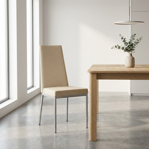 Linea Pebble With Grey Legs - Dining Chair Amisco (Set Of Two)