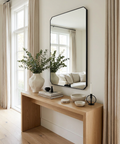 modern black wall mirror