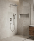 INABOX01 Polished Chrome 2-Way Shared Thermostatic Shower Kit with 14" x 8" Rectangular Rainhead - Aquabrass