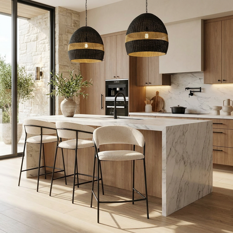 Carolyn Oatmeal Woven Counter Stool – Mercana
