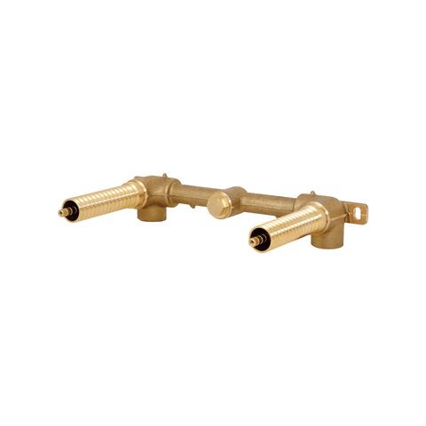 83029 Solid Brass Rough-In Valve for Two-Handle Wall-Mount Bathroom Faucet - Aquabrass