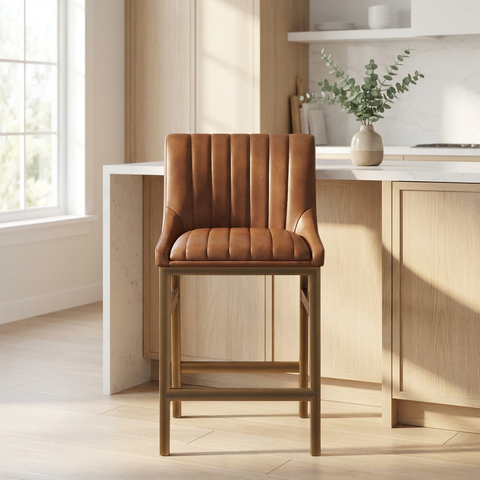 Halden Cognac - Counter Chair Sunpan