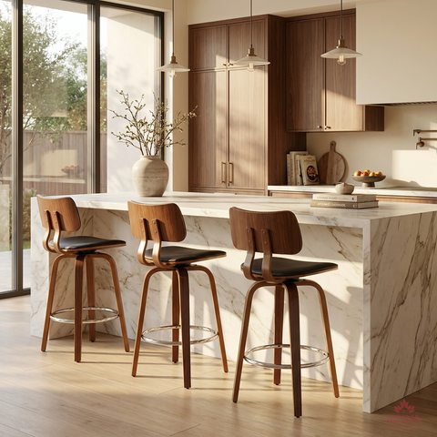 Zuni Black Faux Leather Swivel Counter Stool