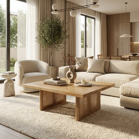 Grier Light Brown - Coffee Table Mercana