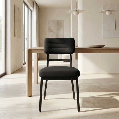 Phoebe Ink With Black Legs - Dining Chair Amisco (Set Of Two)