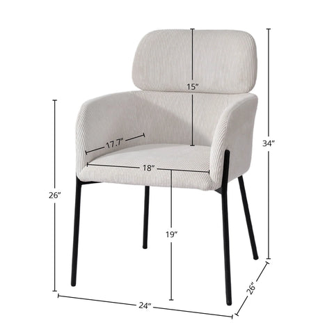 Allegra White -Dining Chair LH