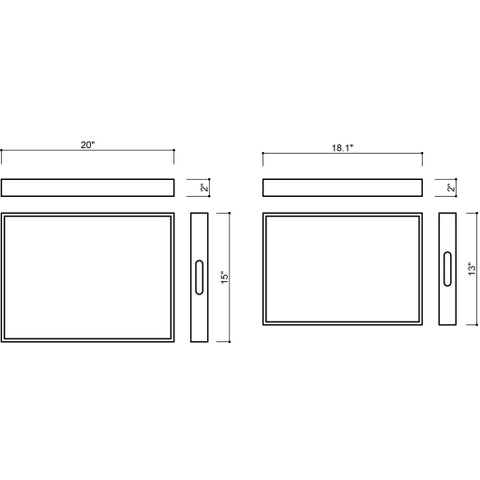 Alessandra (ALS-001) -Tray (Set Of Two)