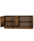 solid mango wood storage cabinet