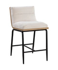 Abilene Muslin Modern Wood Counter Stool-4