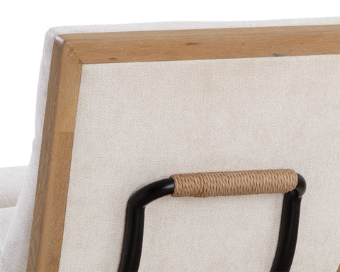 Abilene Muslin Modern Wood Counter Stool-5