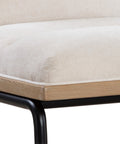 Abilene Muslin Modern Wood Counter Stool-7
