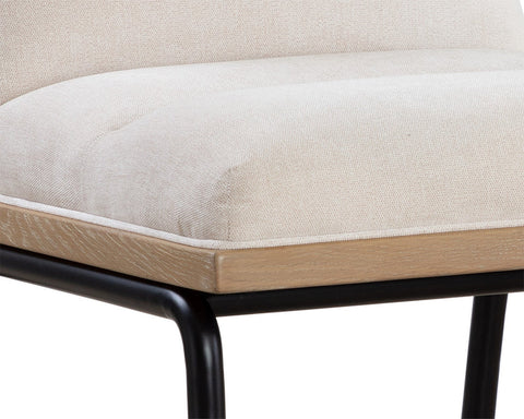 Abilene Muslin Modern Wood Counter Stool-7