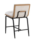 Abilene Muslin Modern Wood Counter Stool-8