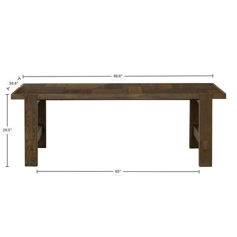 Abstract Oak Dining Table-5