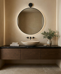 modern black wall mirror