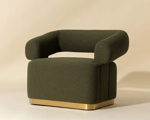Aggie Olive Fabric Swivel Accent Chair-1