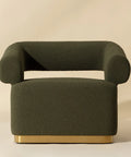 Aggie Olive Fabric Swivel Accent Chair-2