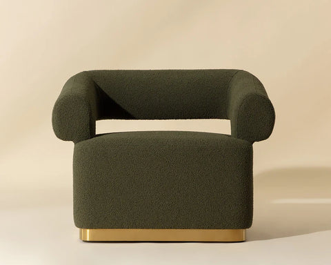 Aggie Olive Fabric Swivel Accent Chair-2