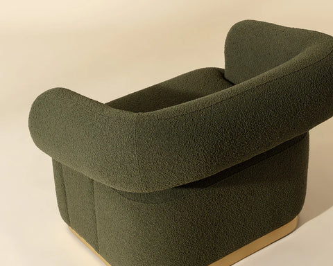 Aggie Olive Fabric Swivel Accent Chair-3
