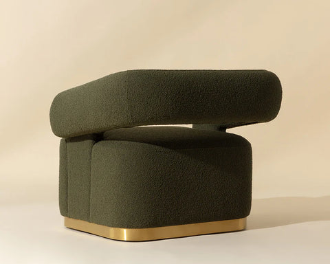 Aggie Olive Fabric Swivel Accent Chair-4