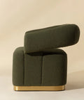 Aggie Olive Fabric Swivel Accent Chair-5