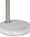 Aglow Brushed Nickel & White Marble Floor Lamp -3